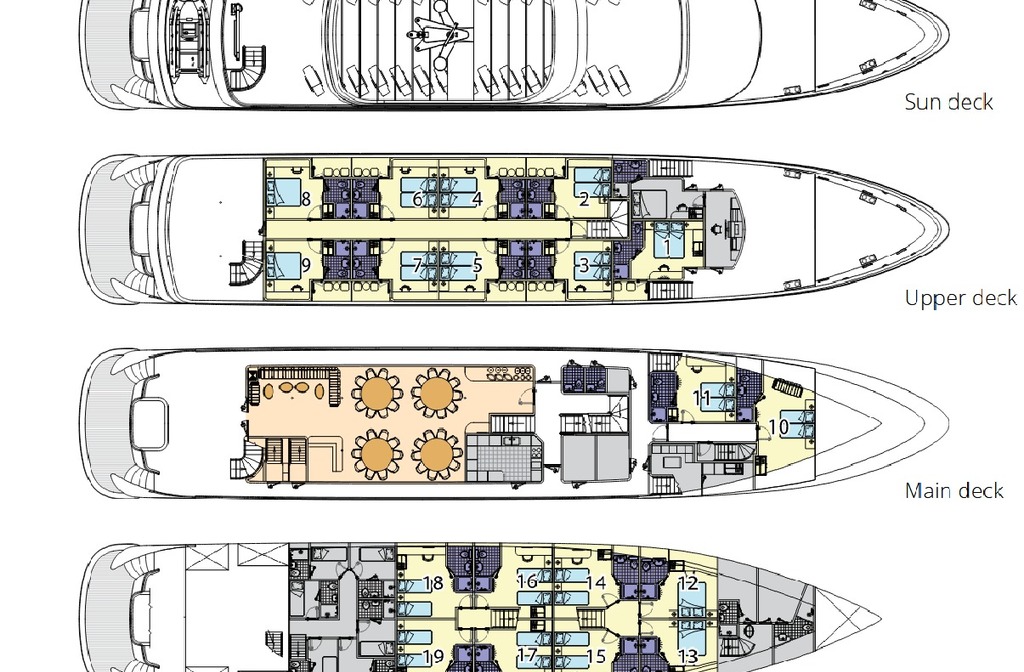 Schiff Aurelia Deckplan