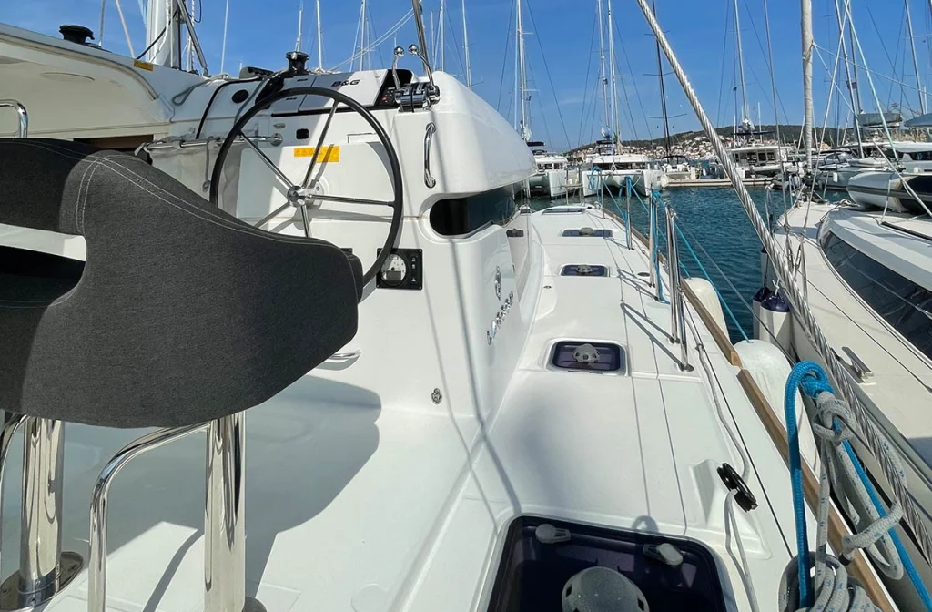 Schiff Amalia Segelboot Hauptdeck Lenkrad