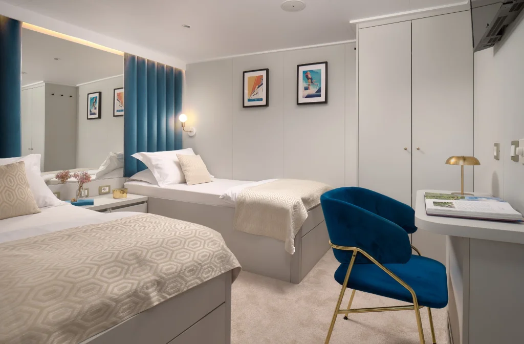 Schiff Bellezza Doppelkabine Auf Hauptdeck Twinbett Stuhl