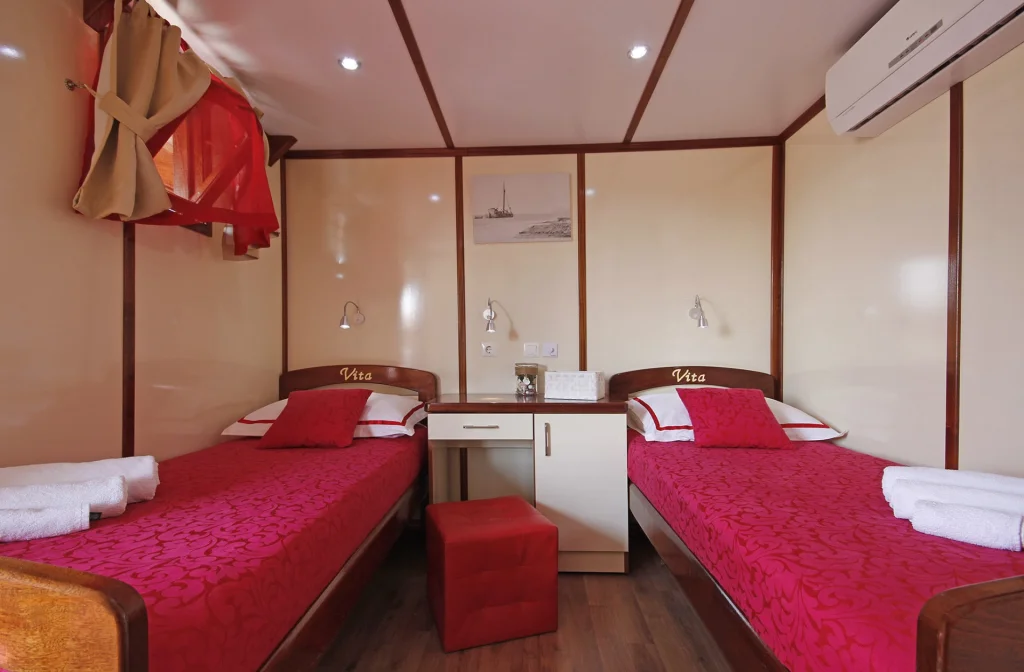 Schiff Vita Kabine Auf Hauptdeck Bett Twin