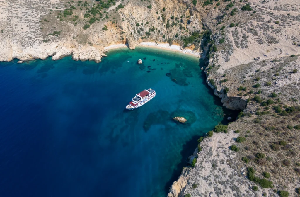 Schiff Vita Aussenansicht Von Oben Bucht