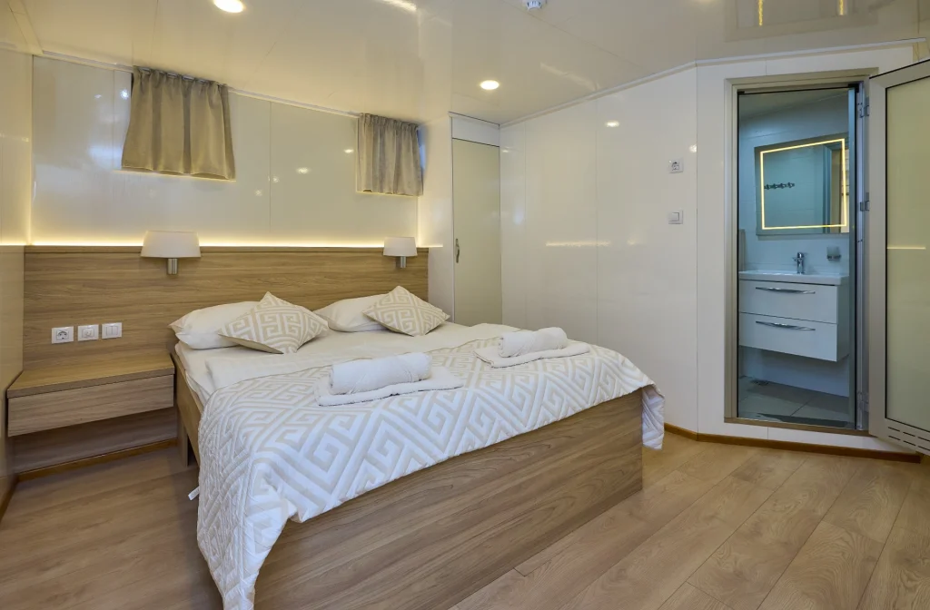 Schiff Relax Kabine Auf Unterdeck Bett