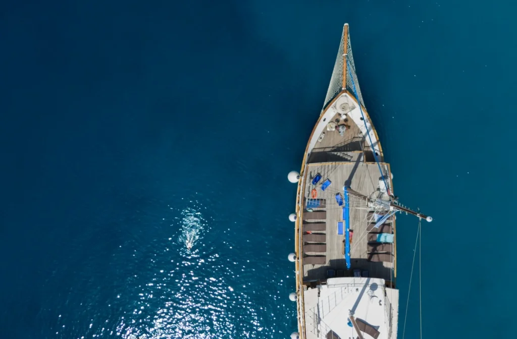 Schiff Macek Aussenansicht Von Oben Sonnendeck