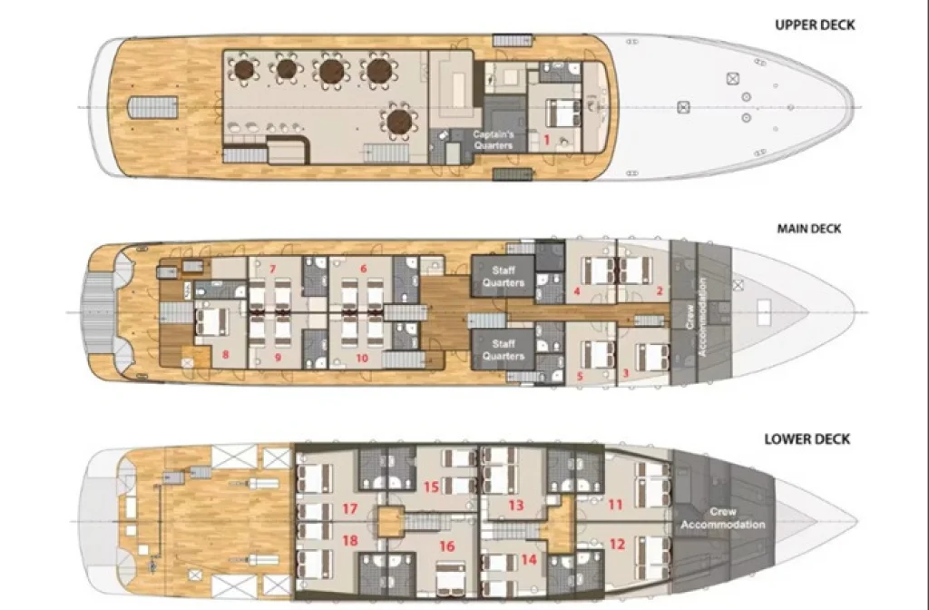 Schiff Ms Contessa Deckplan