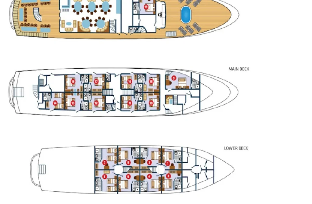 Schiff Kroatien Kreuzfahrt Ms Providenca Deckplan