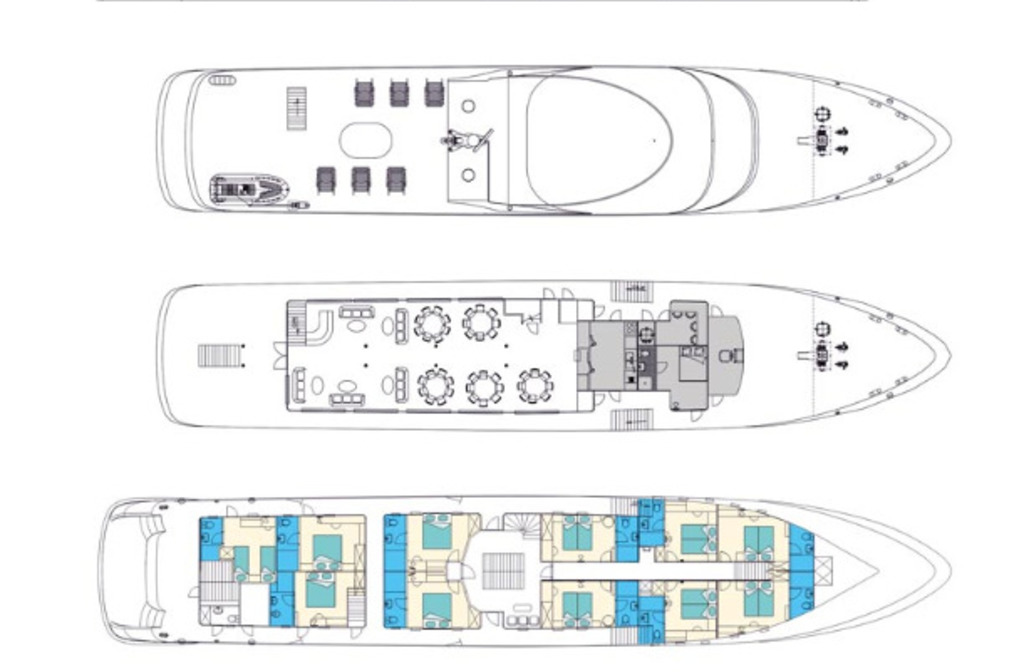 Schiff Kroatien Maritimo Deckplan