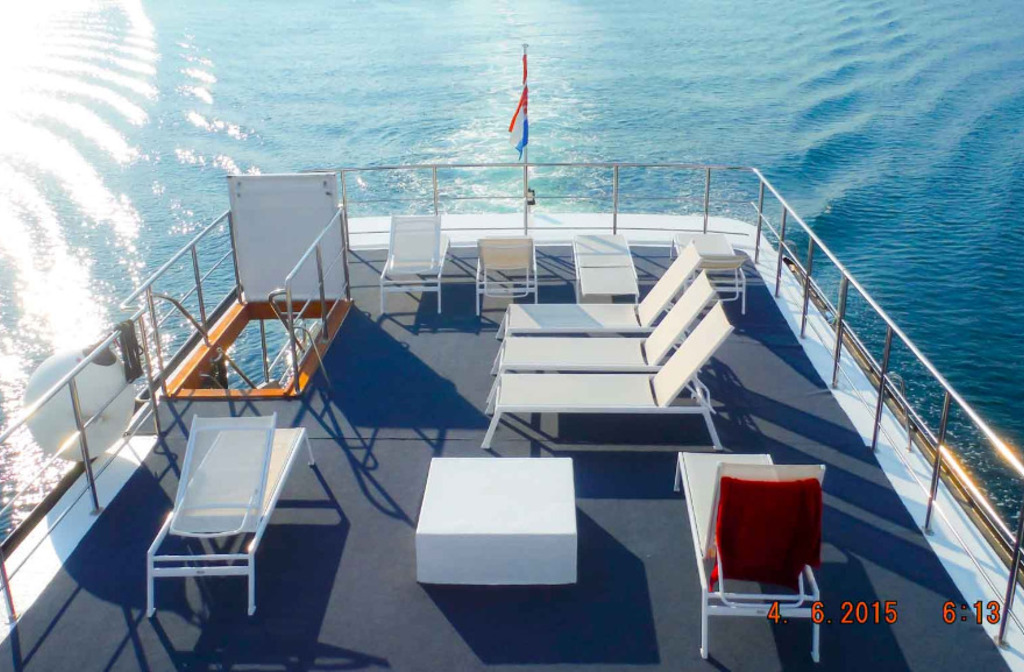Schiff Inselhuepfen Seagull Sonnendeck
