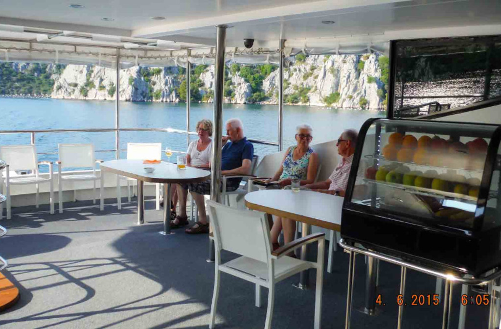 Schiff Inselhuepfen Seagull Terrasse