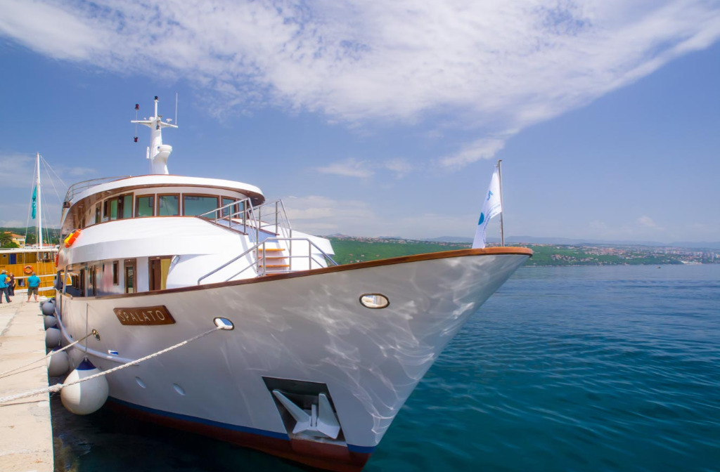 Schiff Kroatien Spalato Aussenansicht Im Hafen