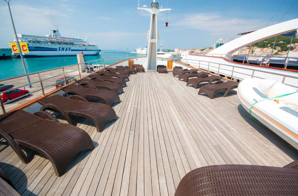 Schiff Kroatien Spalato Sonnendeck