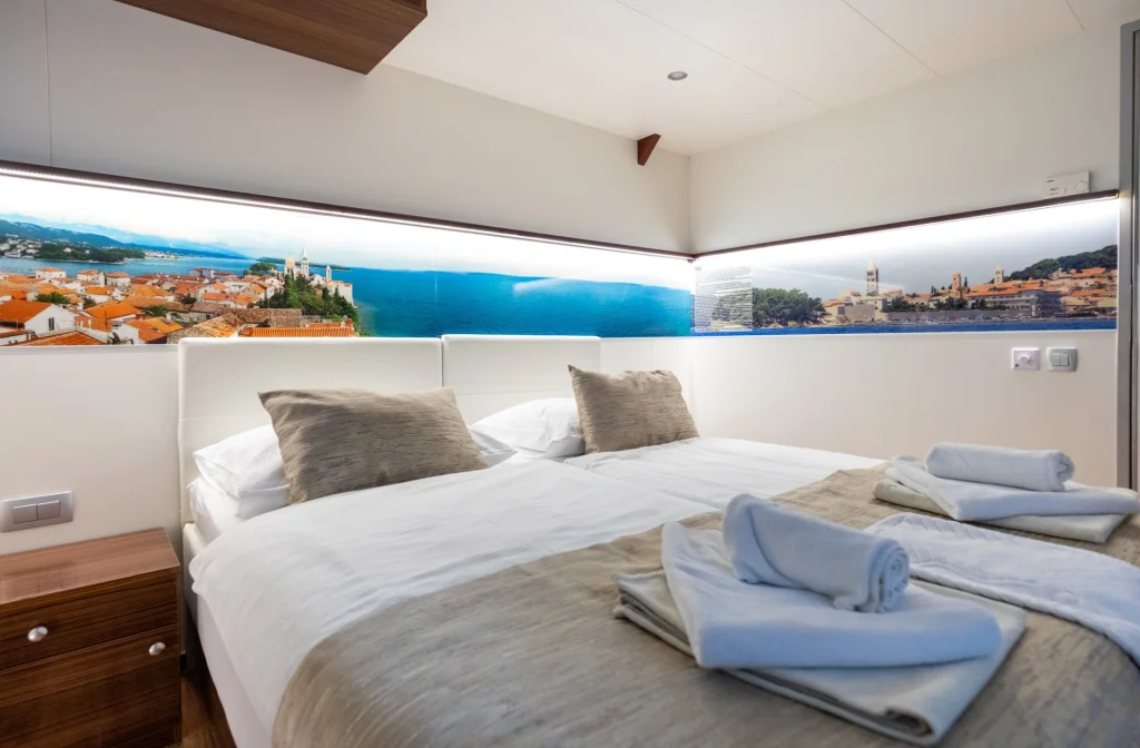 Schiff Stella Maris Kabine Auf Unterdeck Bett Stadtbild