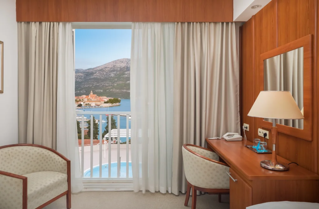 Aminess Marko Polo Maradiso Hotel Korcula Standard Doppelzimmer Meerseite Blick