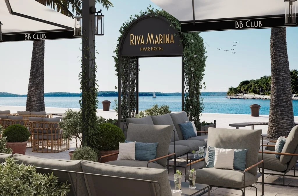 Mitteldalmatien Insel Hvar Hvar Riva Marina Restaurant Aussen