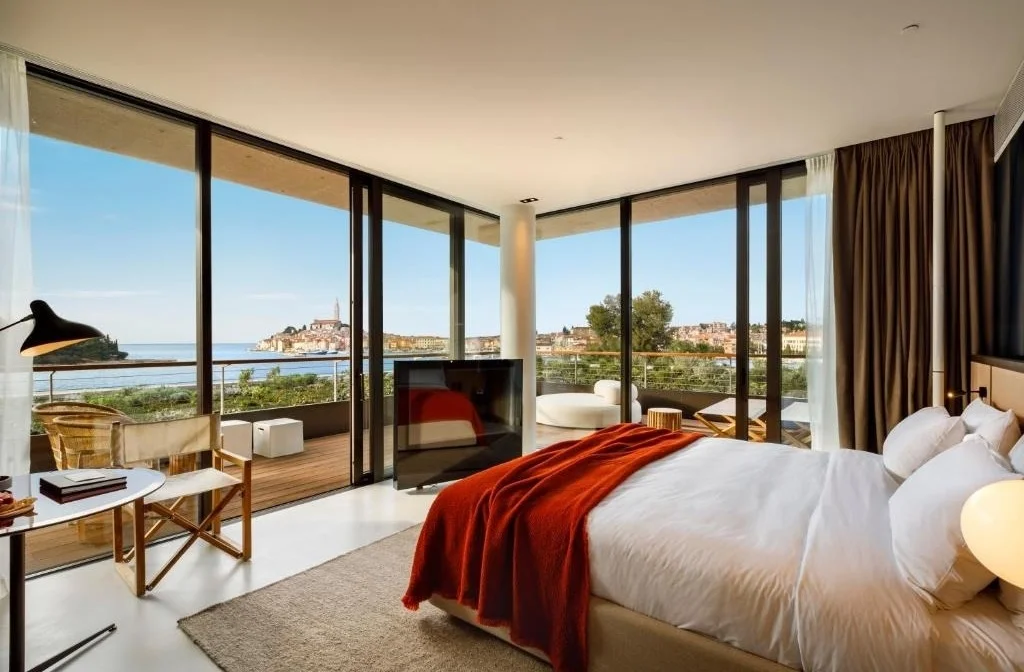 Kroatien Rovinj Grand Park Hotel Grand Schlafzimmer