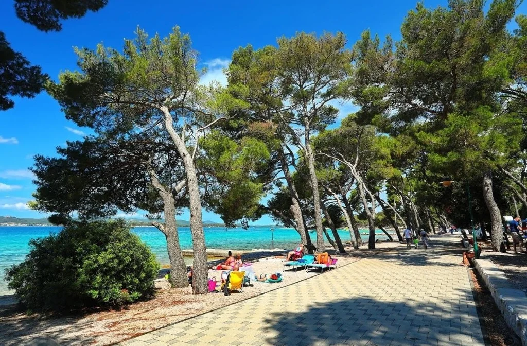 Kroatien Mobilehome Norddalmatien Biograd Na Moru Camp Park Soline Strand
