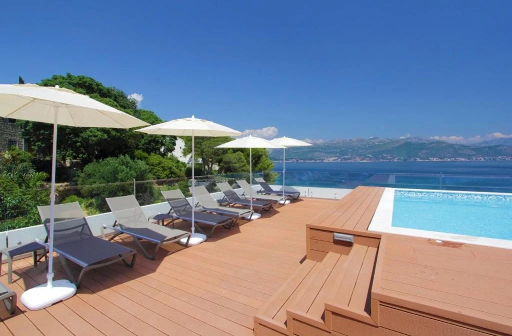 Kroatien Dubrovnik Insel Kolocep Hotel Kalamota Beach House Pool