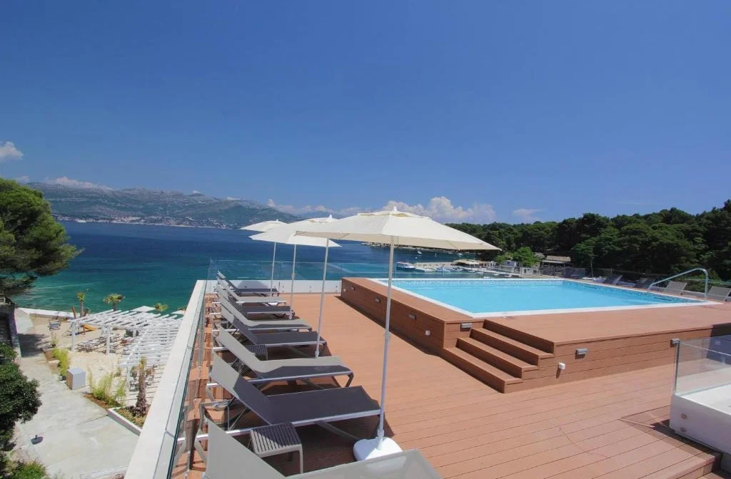 Kroatien Dubrovnik Insel Kolocep Hotel Kalamota Beach House Pool
