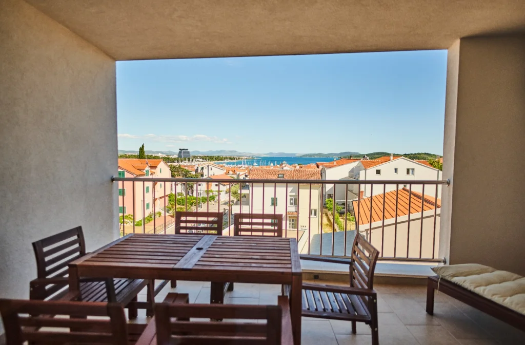 Aparthotel Arancini Residence Vodice Apartment Mit Zwei Schlafzimmer Und Balkon Meerseite Balkon