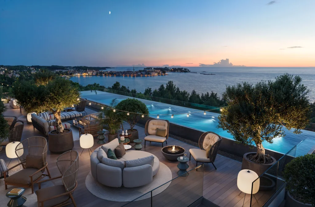 Pical Resort Valamar Collection Porec Rooftop Bar Pool Altstadtblick