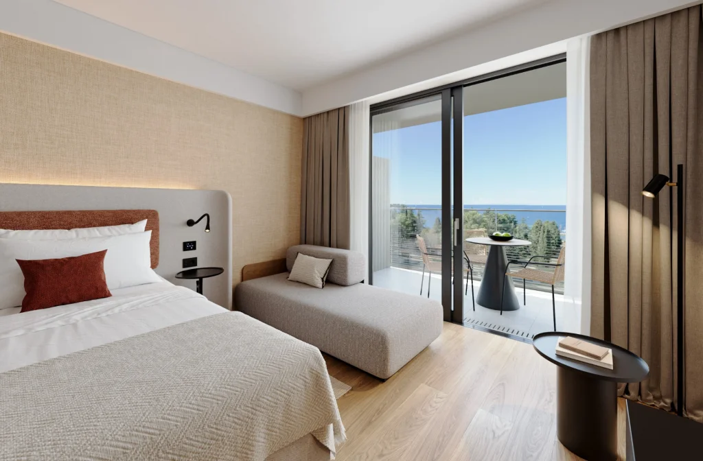 Pical Resort Valamar Collection Porec Zimmer Fuer Zwei Plus Eins Meerseite Bett Zusatzbett