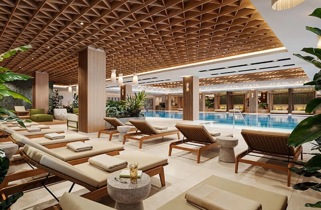 Pical Resort Porec Innen Pool Liegestuhl