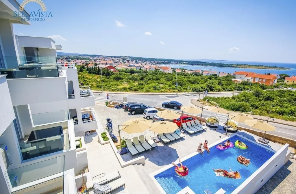 Kroatien Appartement Novalja Zrce Insel Pag Appartements Bella Vista Pool
