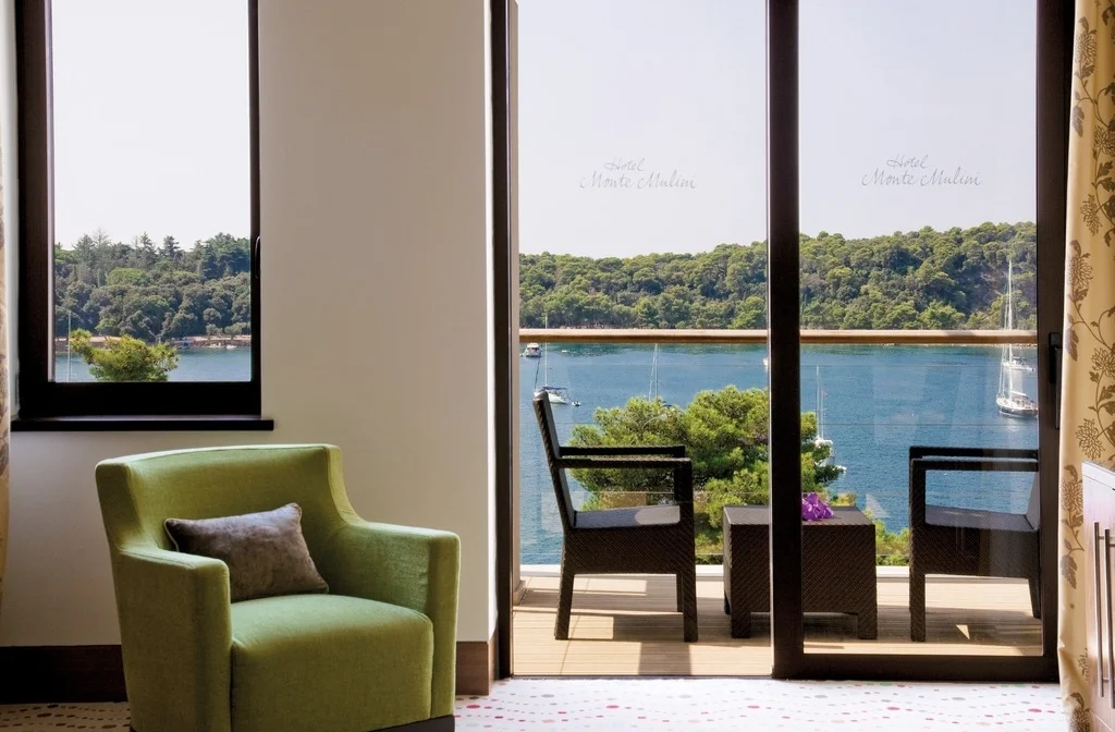 Hotel Monte Mulini Rovinj Deluxe Dopplezimmer Meerblick