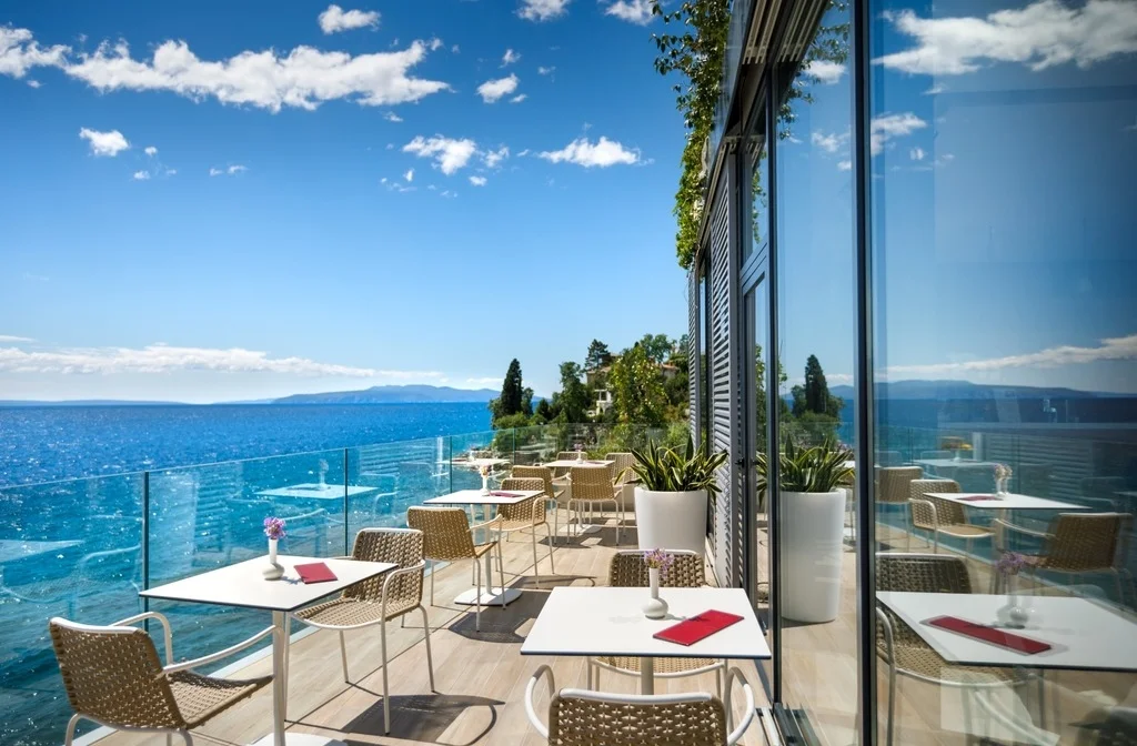 Kvarnerbucht Opatija Hotel Istra Liburnia Terrasse